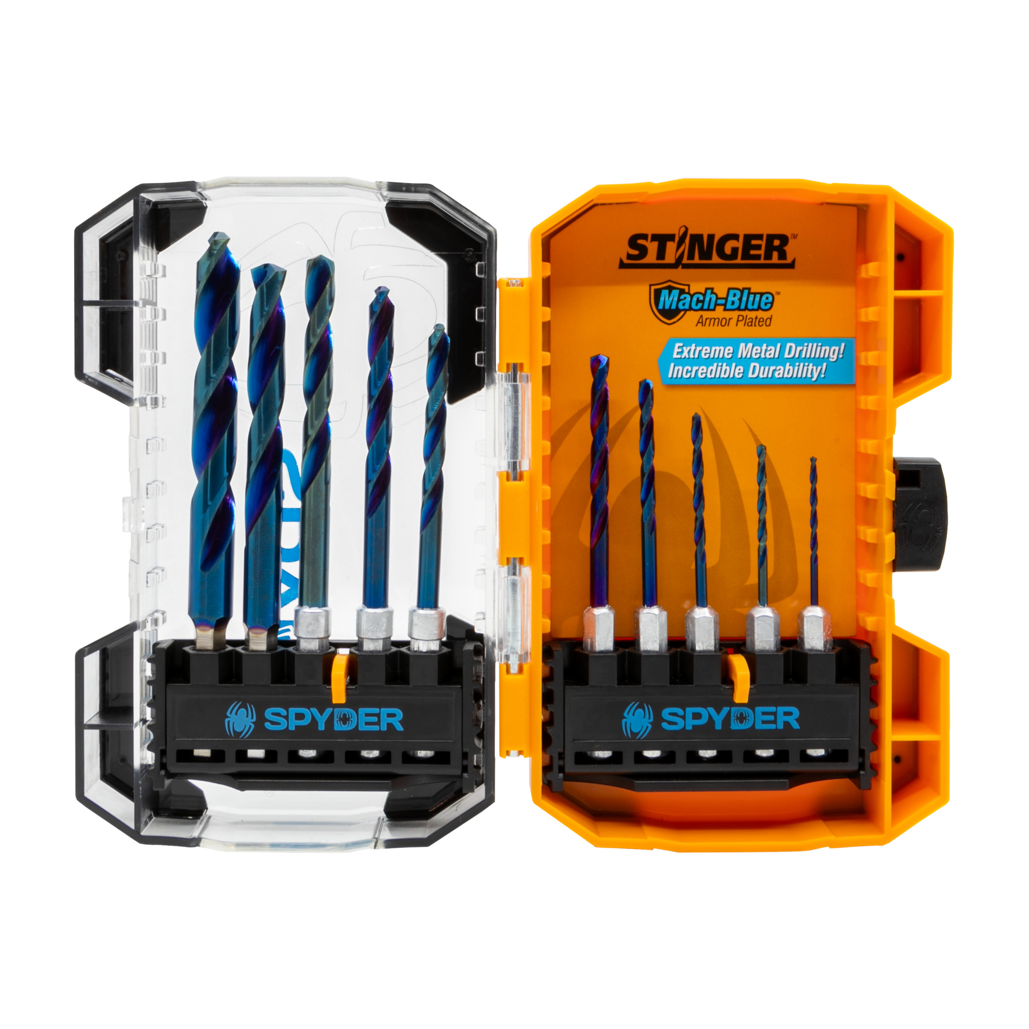 SPYDER Stinger Mach-Blue Twist Drill Bit Set, 10-Piece, Model# 19017